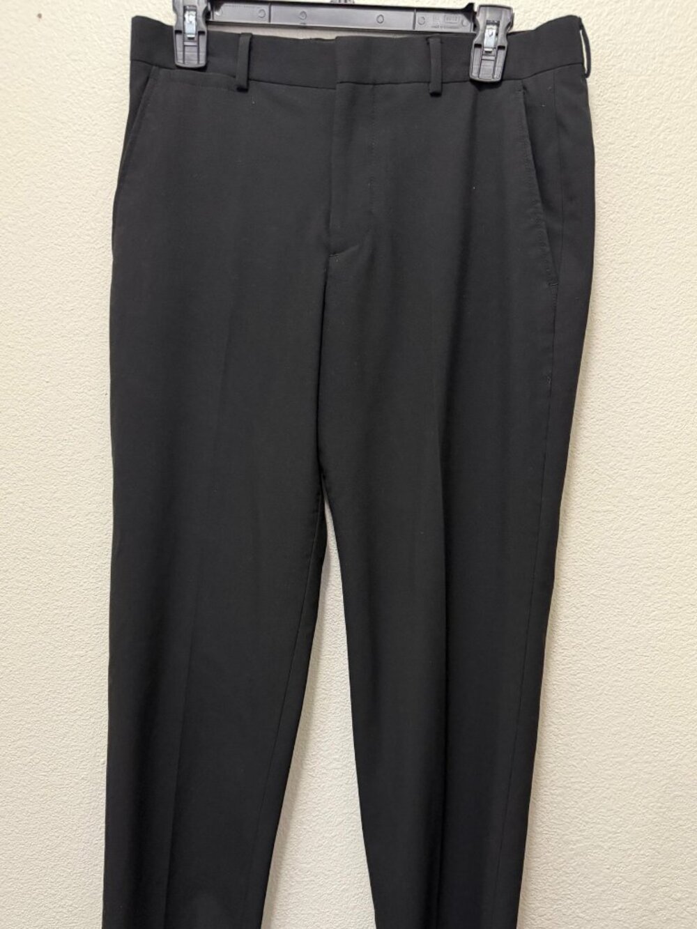 J Ferrar men's black dress pants, slim fit, straight leg, 30 x 30